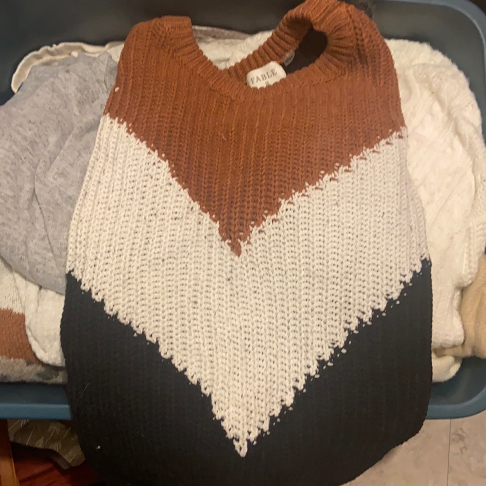 Chunky Knit Chevron Sweater